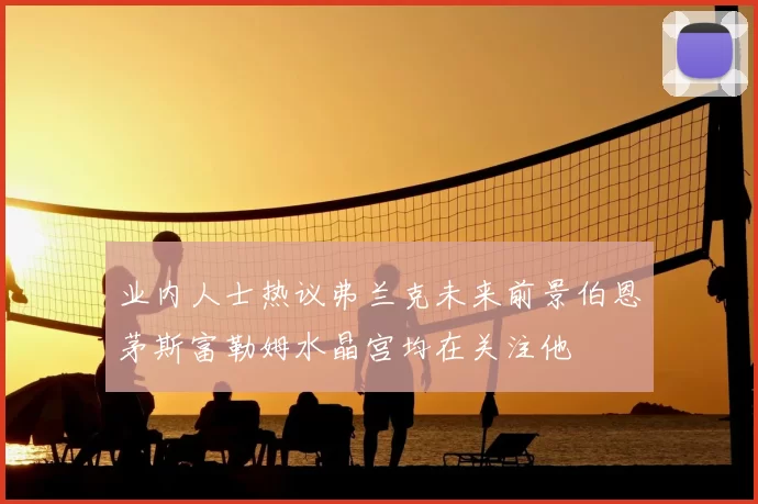 业内人士热议弗兰克未来前景伯恩茅斯富勒姆水晶宫均在关注他