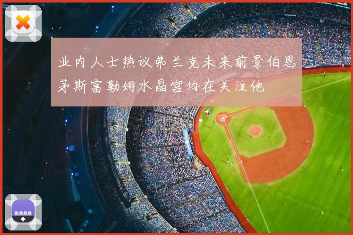 业内人士热议弗兰克未来前景伯恩茅斯富勒姆水晶宫均在关注他